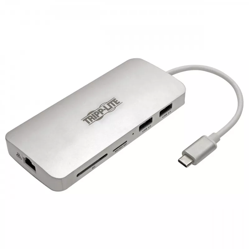 USB-C dokas - 4K HDMI, USB 3.2 Gen 1, USB-A/C šakotuvas, GbE, atminties kortelė, 60W PD įkrovimas