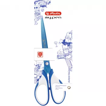 Vienas rašiklis Herlitz my.pen tiesus pjovimas mėlynas baltas