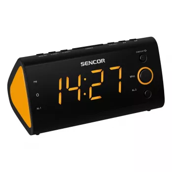 Radijo laikrodis SENCOR SRC 170 — PLL FM radijo laikrodis, 1,2 colio LED, dvigubas žadintuvas, kambario temperatūra, baterijos atsarginis maitinimas