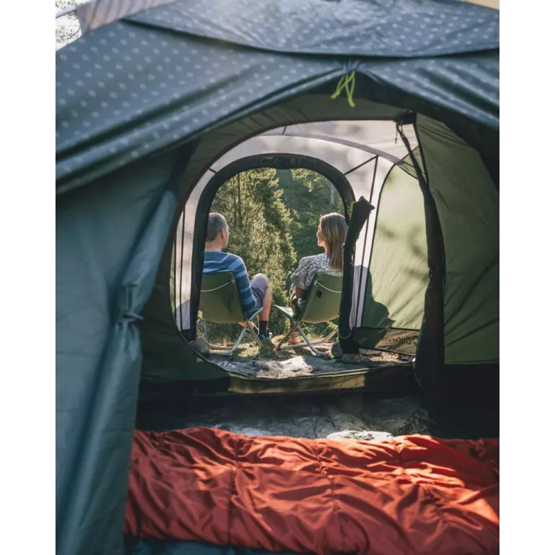 Outwell Earth 5 Plus dviejų kambarių tunelinė palapinė | 5 asmenims | Žalia