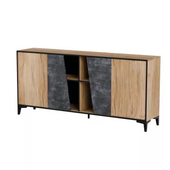 Cama 4D komoda OVO 180x38xH83 ąžuolas/betonas