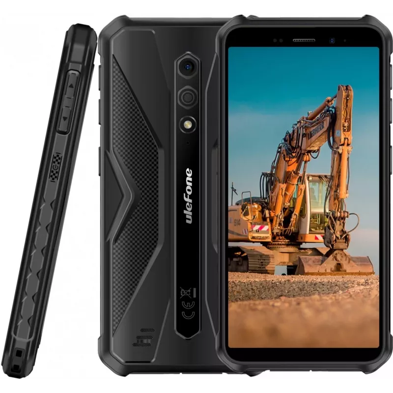 Atsparus išmanusis telefonas UleFone Armor X12 — 3GB RAM, 32GB atminties, visiškai juodas