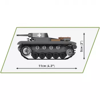 Statybinis rinkinys Cobi Panzer II Ausf. A — 250 dalių, juodas
