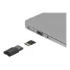 DeLOCK USB 2.0 kortelių skaitytuvas juodas Micro SD MicroSDHC MicroSDXC 480 Mbit/s