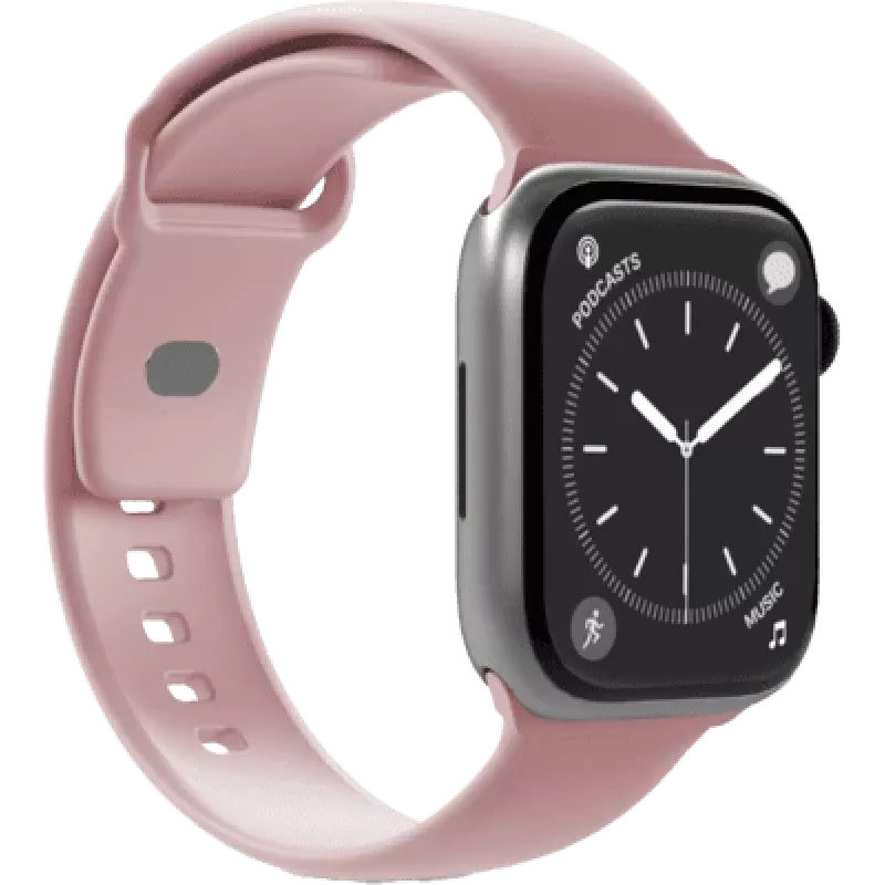 PURO ICON Apple Watch Strap 4/5/6/7/SE/8/9/10 40/41/42mm (S/M & M/L) (Dusty Pink)