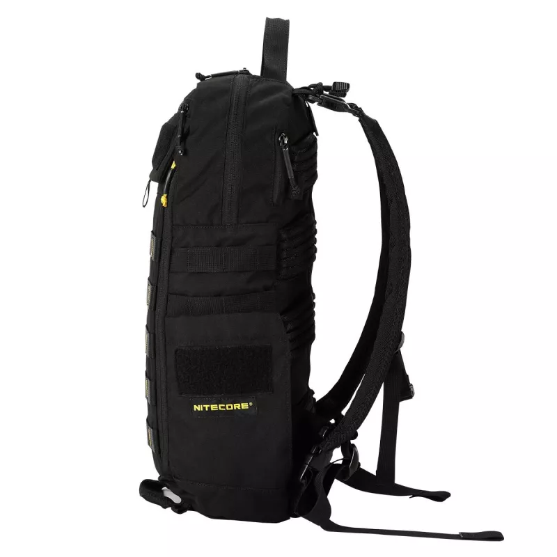 Keliautinė kuprinė Nitecore BP18 — juoda nailono/poliesterio, 240×160×470 mm
