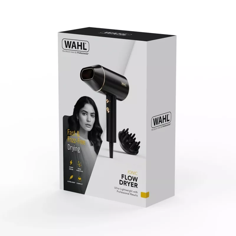 Wahl Ionic Flow plaukų džiovintuvas 2100 W juoda, auksinė