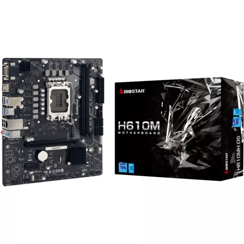 BIOSTAR H610MHD5 DDR5 Micro-ATX pagrindinė plokštė