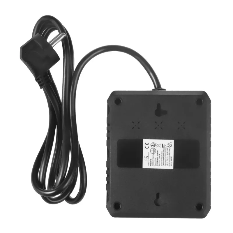 Maitinimo lizdų blokas MACLEAN MCE387 B — 2 lizdai, 3×USB A, 110–240V, 1,5 m kabelis, maks. 2500W