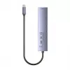 USB-C šakotuvas Unitek H1124AGY01 su 100W PD, HDMI 2.0, 2x USB‑A, 2x USB‑C, SD/microSD skaitytuvu — aliuminis