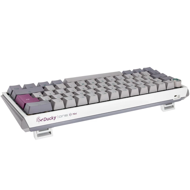 Ducky One 3 Mist Pilka Mini žaidimų klaviatūra, RGB LED - MX-Silent-Raudona