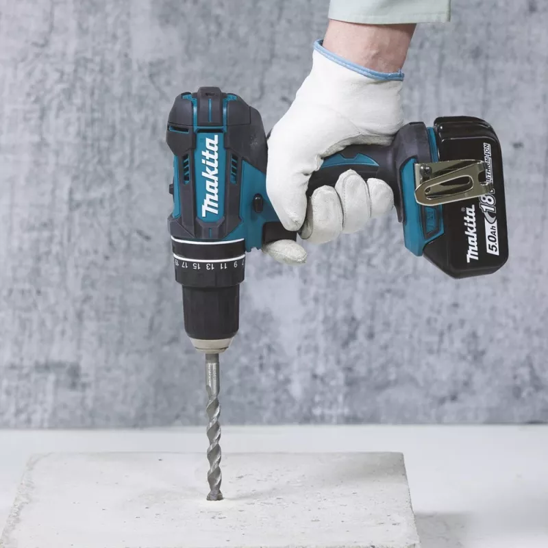 Makita DHP482RFX9 - Gręžtuvas/suktuvas su smūginiu mechanizmu - Belaidis - 13 mm griebtuvas - 62 N·m - 2 akumuliatoriai, įkroviklis - 18 V (DHP482RFX9)