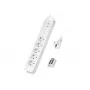 LogiLink LPS402 maitinimo ilgintuvas 1,5 m 5 kintamosios srovės lizdai vidaus baltas