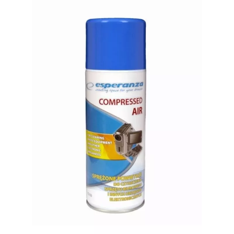 Suslėgto oro dulkių valiklis ESPERANZA ES103 400 ml, mėlynas/baltas, nepalieka įbrėžimų