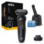 Elektrinis skutimosi peiliukas BRAUN SHAVER 52‑N7200cc Juoda — folijinis skutiklis, įkraunamas, skirtas sausam ir šlapiam skutimuisi
