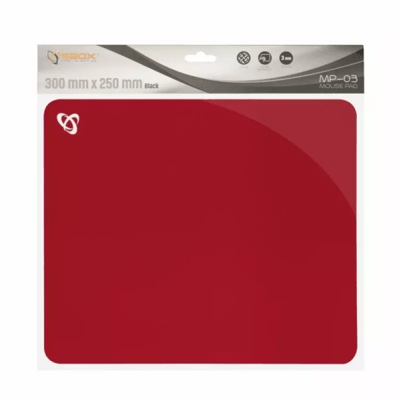 Sbox MP-03R Gelinis pelės kilimėlis, raudonas