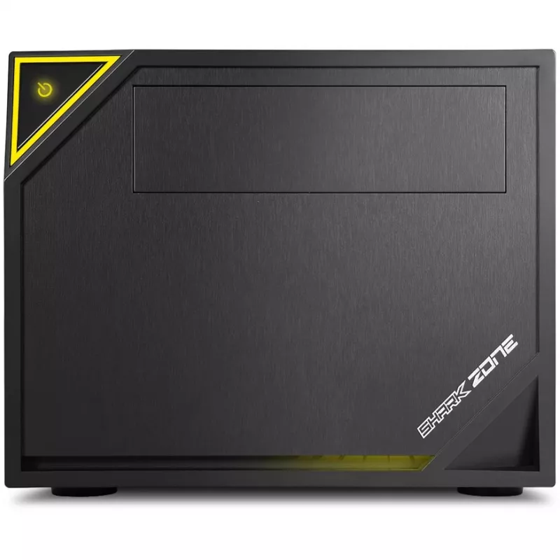 PC korpusas Sharkoon SHARK ZONE C10 Mini-ITX, juoda, geltona
