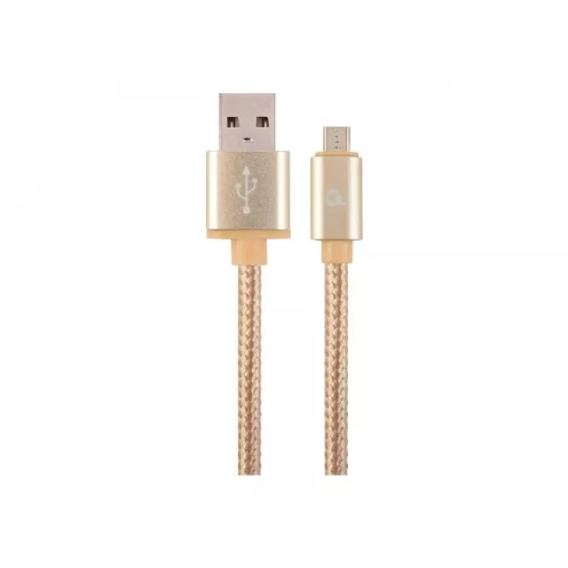 USB 2.0 laidas GEMBIRD CCB-mUSB2B-AMBM-6 — USB A į Micro-USB B, 1,8 m, auksinis