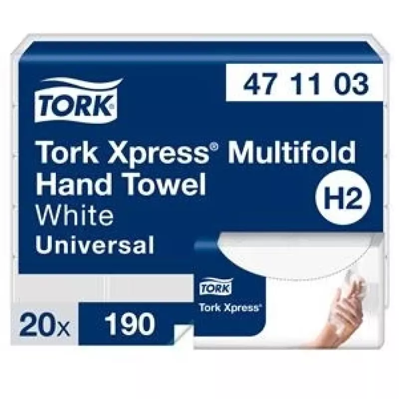 Lankstomas rankšluostinis popierius Tork Xpress Multifold Universal H2 2 sluoksnių, 23,4 x 21,3 cm (20 vnt.)