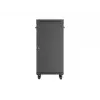 Laisvai stovinti stelažinė spinta LANBERG FF01-6624-12BL 24U 19 colių 600×600 mm, IP20, 1200 kg, juoda