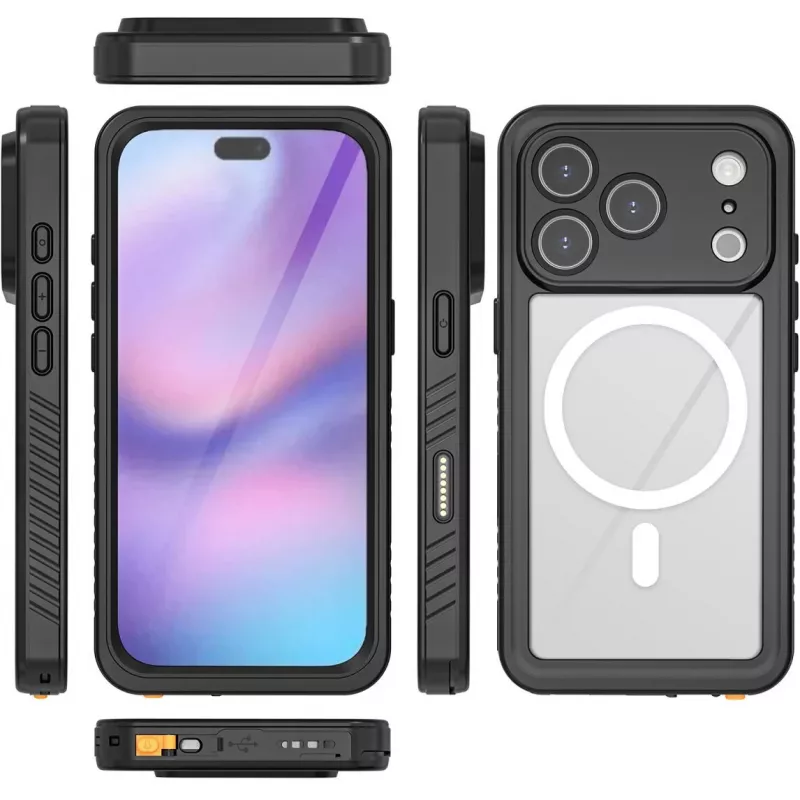 4smarts vandeniui atsparus dėklas Stark skirtas Apple iPhone 17 Pro, suderinamas su MagSafe (541583)