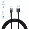 USB į Lightning duomenų laidas Tellur 1,2 m nailono pynė juodas