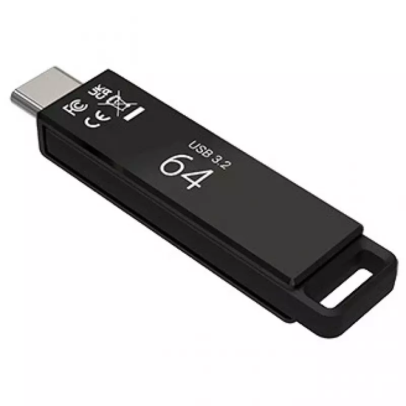 PNY Elite-X USB atmintukas 64 GB USB Type-C 3.2 Gen 1 (3.1 Gen 1) Juodas (P-FDI64GELTXC-GE)