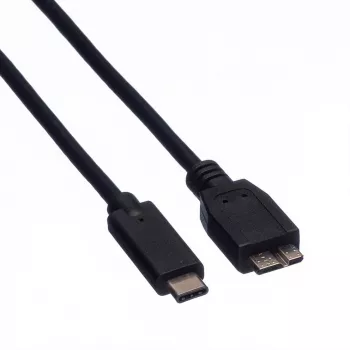 ROLINE - USB laidas - USB Type C (M) į Micro-USB Type B (M) - 50 cm - juodas (11.02.9005)