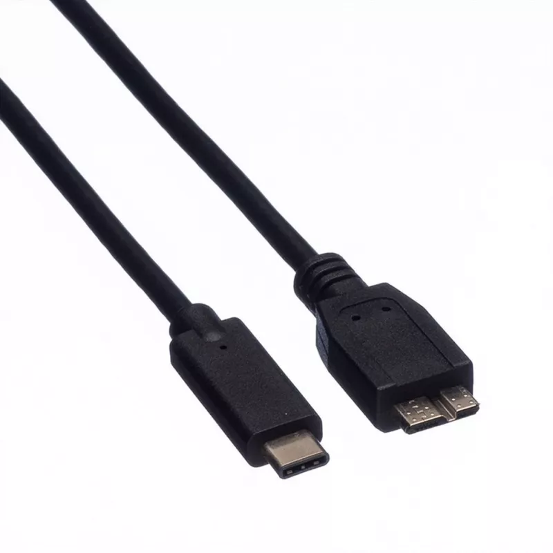ROLINE - USB laidas - USB Type C (M) į Micro-USB Type B (M) - 50 cm - juodas (11.02.9005)