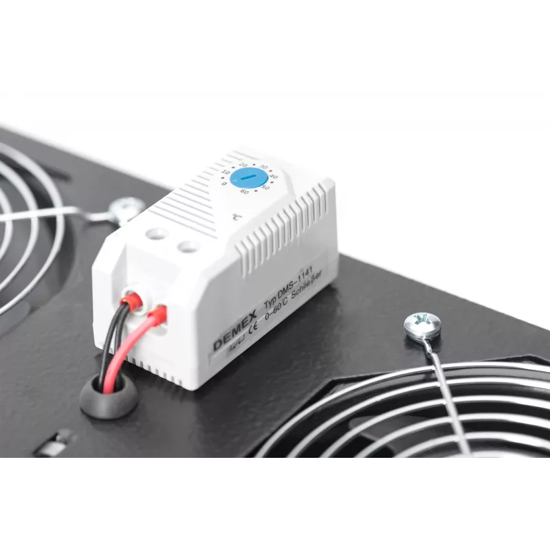 Stogo ventiliatorius Digitus DN-19 FAN-2-WM-T-SW
