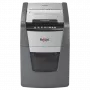 Popieriaus smulkintuvas REXEL Optimum AutoFeed+ 100X — 100 lapų automatinis padavimas, 4 x 28 mm kryžminis pjovimas, 34 L dėžė, aliuminis