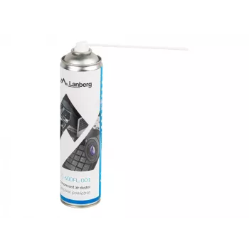 Suslėgto oro dulkių valytuvas LANBERG CG-600FL-001 — 600 ml, skirtas PC valymui, juoda/mėlyna/balta
