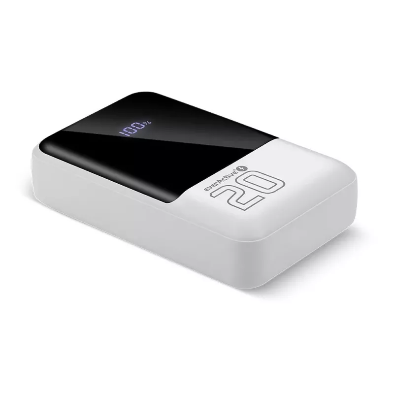 Išorinė baterija everActive EB-20Q 20000 mAh, 2x USB išvestis, 22,5W QC4.0 greitas įkrovimas