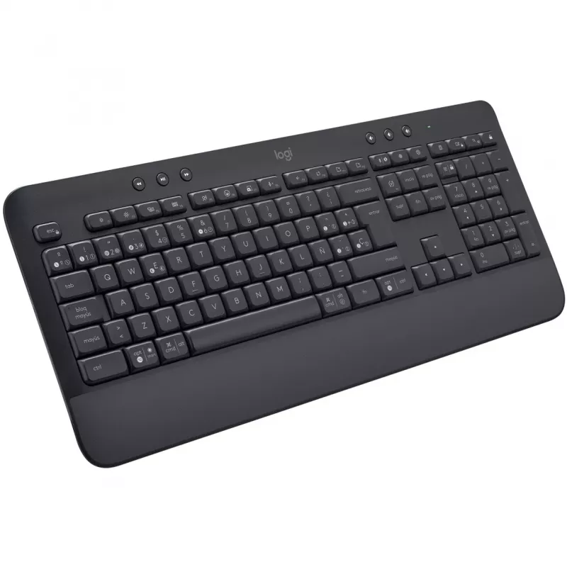“Logitech Signature K650” - klaviatūra - belaidė - “Bluetooth 5.1” - QWERTY - ispanų - grafito (920-010917)