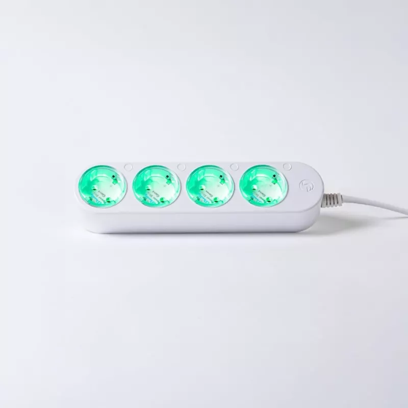 Išmanusis 12A „Shelly Power Strip 4 Gen4 Zigbee/Matter“ maitinimo lizdas