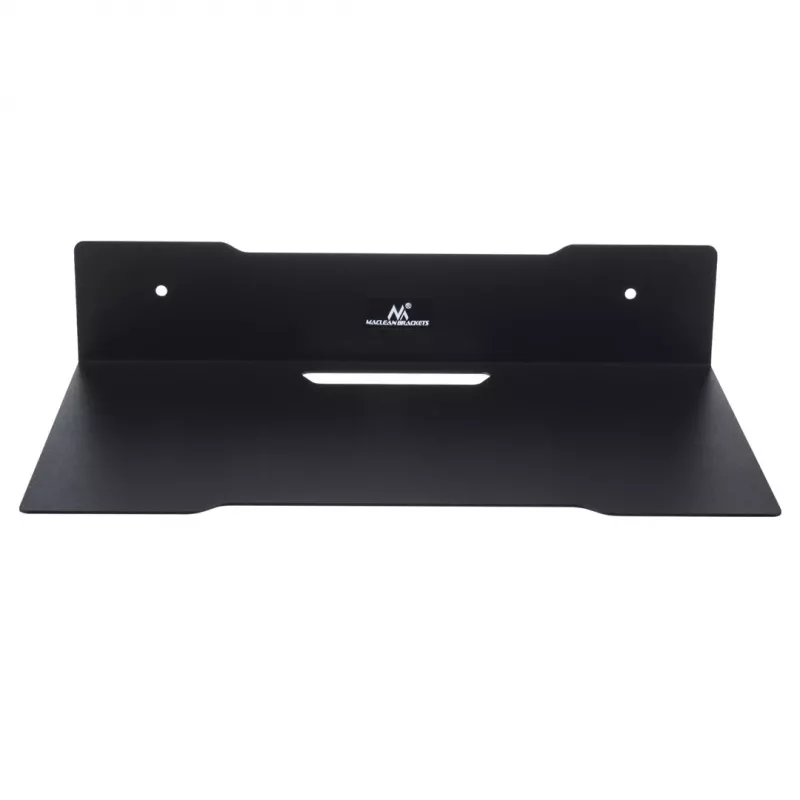 Wall shelf for decoder MACLEAN MC-122, steel, Juoda, max load 5 kg, hole spacing 219 mm