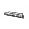 Rack blanking panel LANBERG PPKS-9112-B, 12 prievadų, 1U, metalinis, pilkas, 254×44.5×99.3 mm