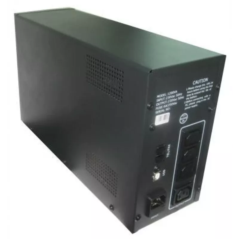 Gembird UPS-PC-1202AP nepertraukiamo maitinimo šaltinis (UPS) Linijinis-interaktyvus 1,2 kVA 720 W 4 AC lizdai