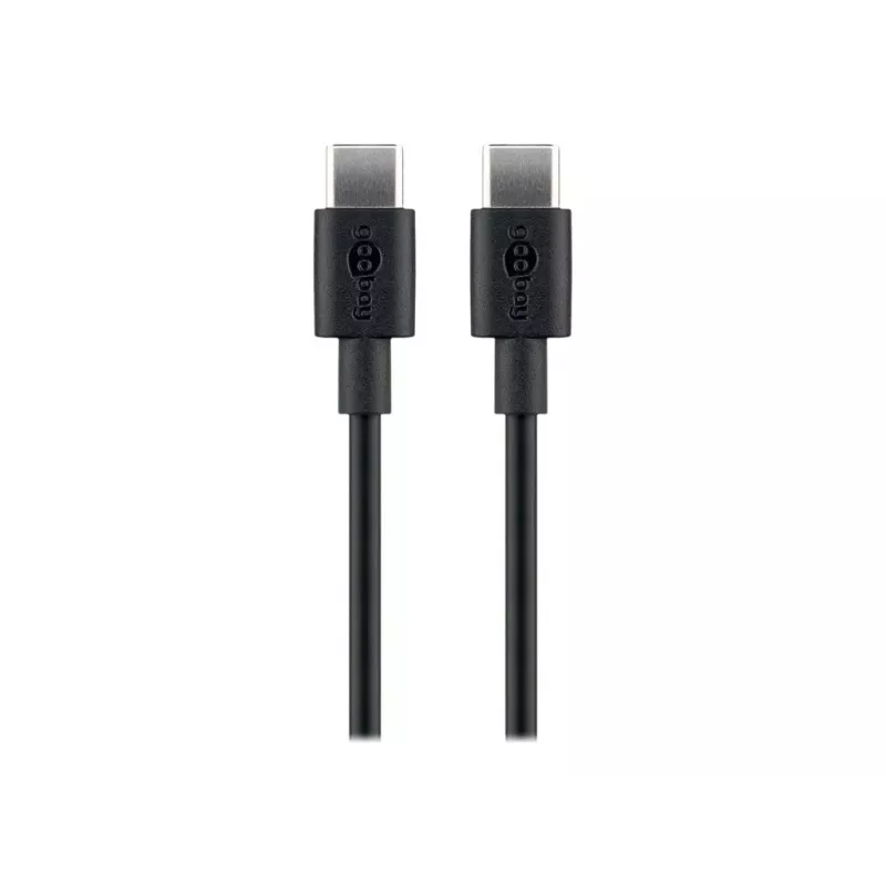 Wentronic goobay - USB laidas - USB-C (kištukas) į USB-C (kištukas) - USB2.0 3 A - 0,5 m - Juoda (66316)