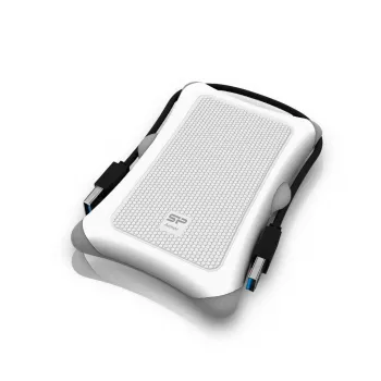 Išorinis kietasis diskas Silicon Power Armor A30 1TB USB 3.2 Gen 1, 2,5 colio HDD, baltas, USB Type-A