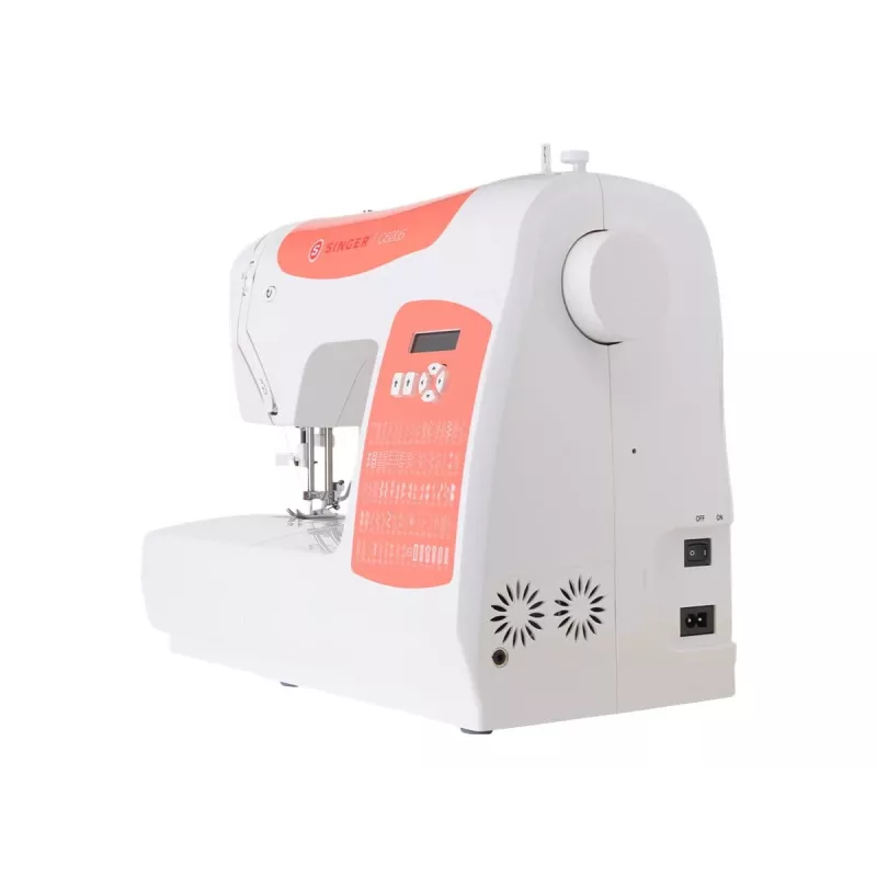 SINGER C5205 siuvimo mašina, modelis 230239102, nešiojama buitinė mechaninė/siuvėja koralų oranžinės spalvos
