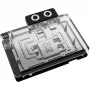 GPU vandens blokas „Alphacool Core GeForce RTX 5080 ARGB“ su galine plokšte