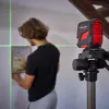 Lazerinis nivelyras Einhell TC-LL 2 G — savaime išsilyginantis žalias kryžius ir 360° linija