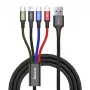 Baseus Fast 4in1 2xUSB-C / Lightning / Micro 3.5A 1.2m laidas USB (juodas)