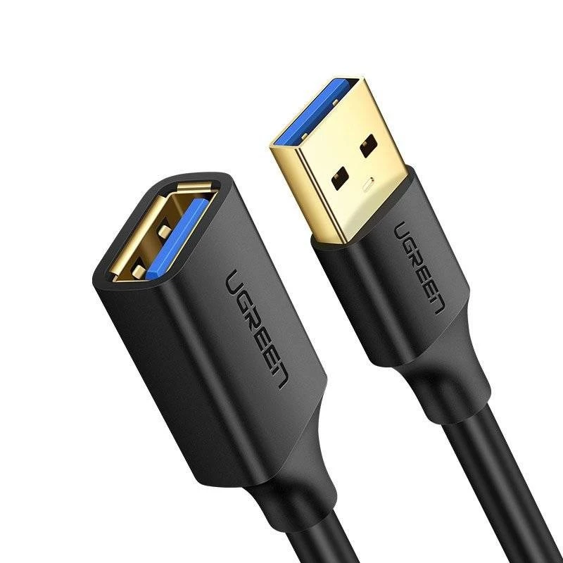 USB 3.0 prailginimo kabelio adapteris UGREEN 10368B — USB A lizdas į USB A kištuką, 1 m, juodas