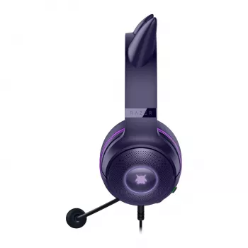 Razer Kraken Kitty V2 - Pokemon Gengar Ed. ausinės, laidinės, ant galvos, žaidimams, USB Type-A, rožinės spalvos