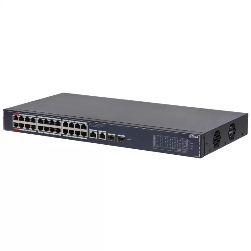 Dahua Technology valdomas L2 Gigabit Ethernet (10/100/1000) maitinimas per Ethernet (PoE) juodas