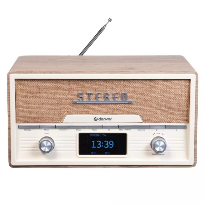 Asmeninis CD grotuvas Denver MDA-525LW Wood 10W DAB+ FM