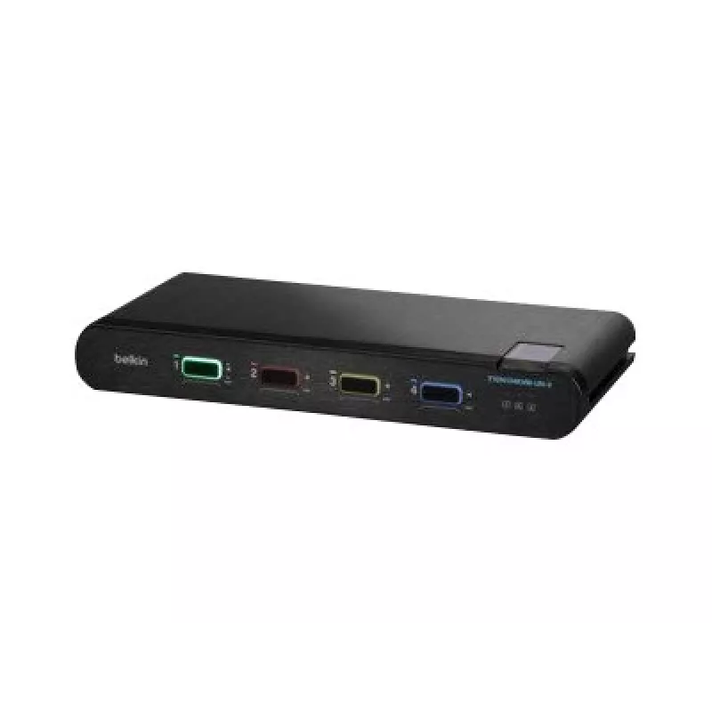 Belkin 4P Sngl Head DP/HDMI į DP/HDMI vaizdo saugus DT KVM jungiklis PP4.0 (F1DN104KVM-UN-4)