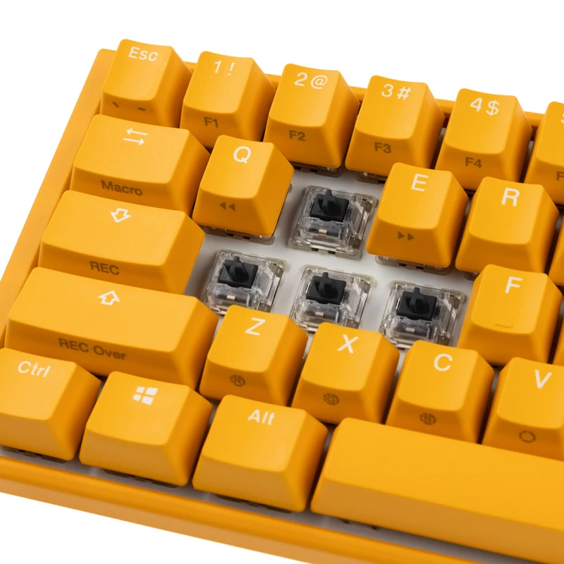 Ducky One 3 Mini Geltona klaviatūra, žaidimams, USB, QWERTY, US English